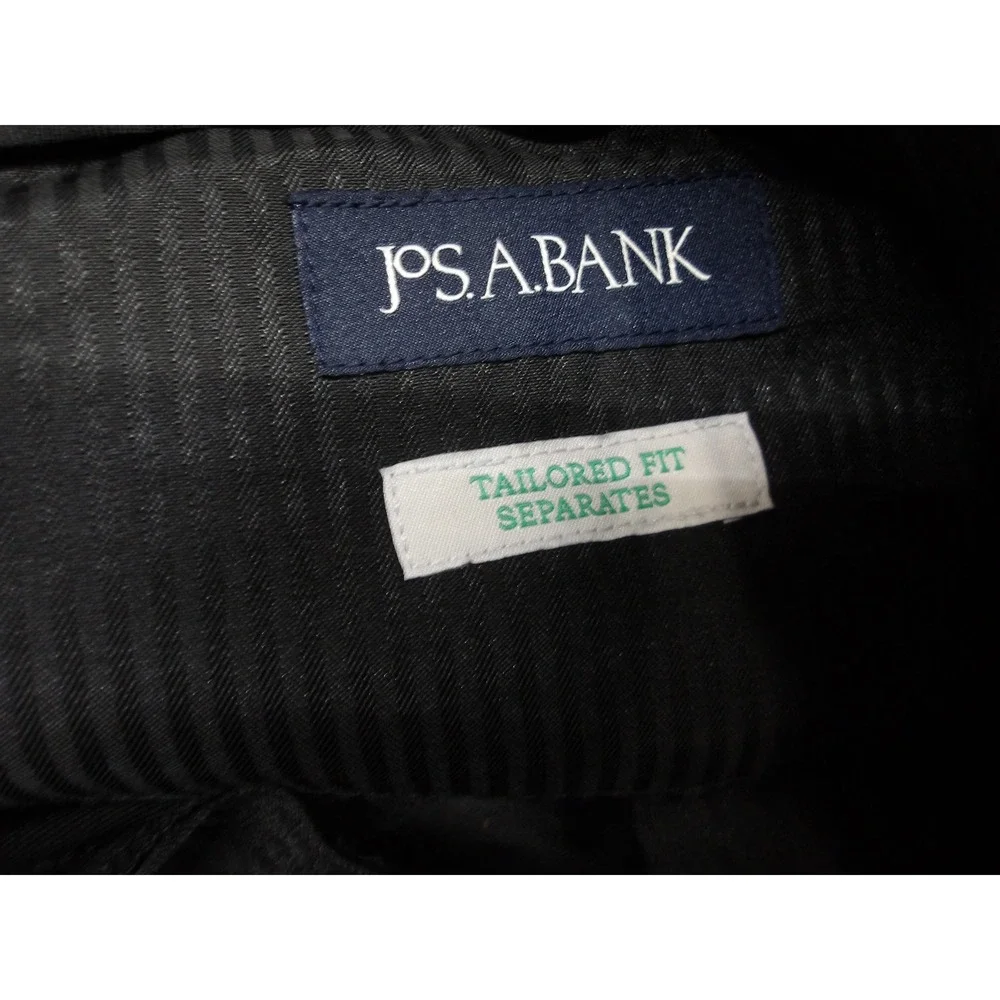 Jos A Bank Mens Black Dress Pants Size 34x30 Flat Front Tailored Fit‎ /#26143 - Picture 6 of 6